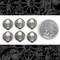 Gunmetal Finish Mini Scarab Charms - Set of Six - XXX - G-C32